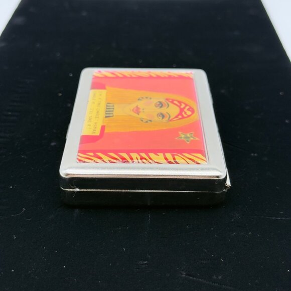 Vtg Bad Girl Couture Silver Metal Business Credit Card Case Woman "Take Charge" - Picture 3 of 8